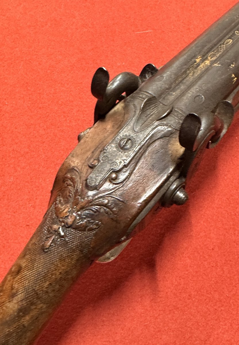 Luxury Flintlock Hunting Rifle – Jean-baptiste Thomas, Saint-étienne, 18th Century-photo-6