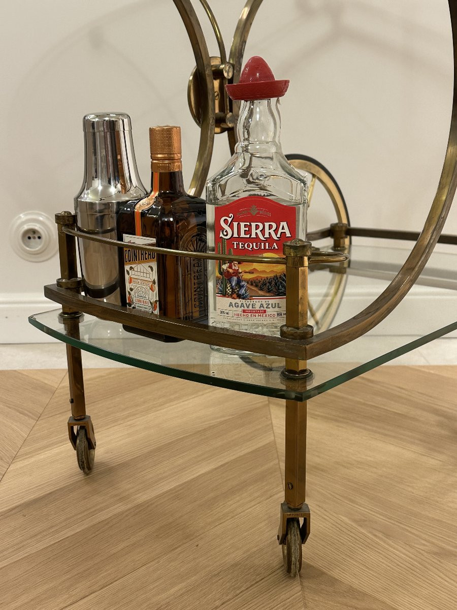 Table Roulante Art Déco, Maison Baguès, vers 1940-photo-4