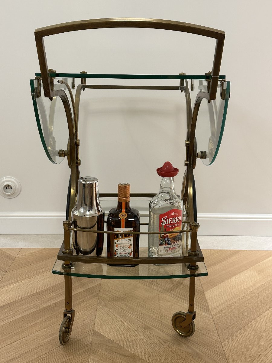 Table Roulante Art Déco, Maison Baguès, vers 1940-photo-6