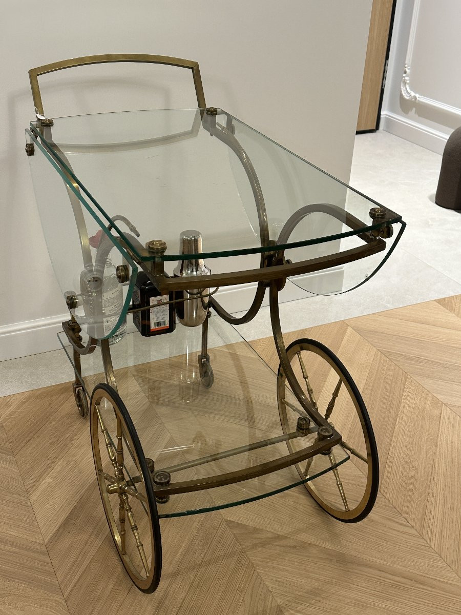 Table Roulante Art Déco, Maison Baguès, vers 1940-photo-7