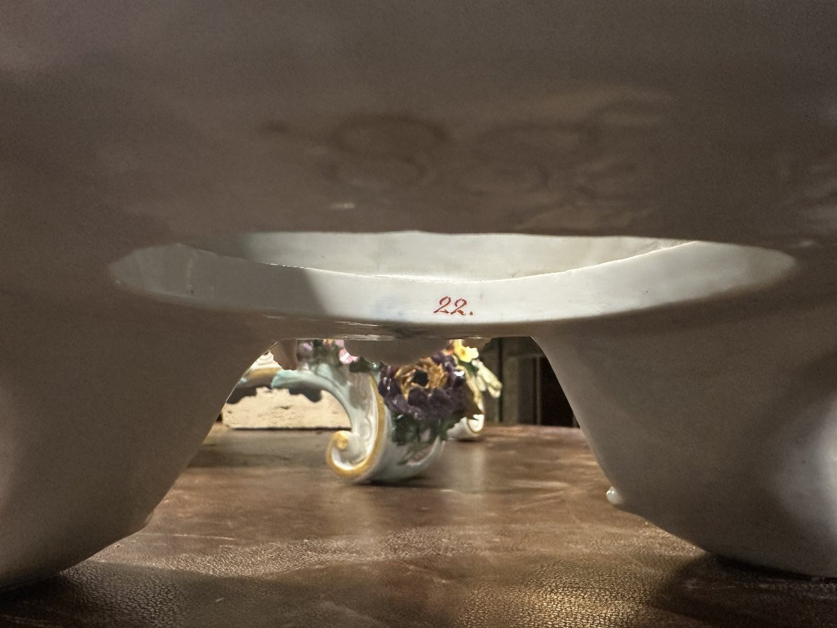 Grande Pendule de Cheminée Meissen avec Socle Modèle Figuratif 77 cm 19ème siècle-photo-1