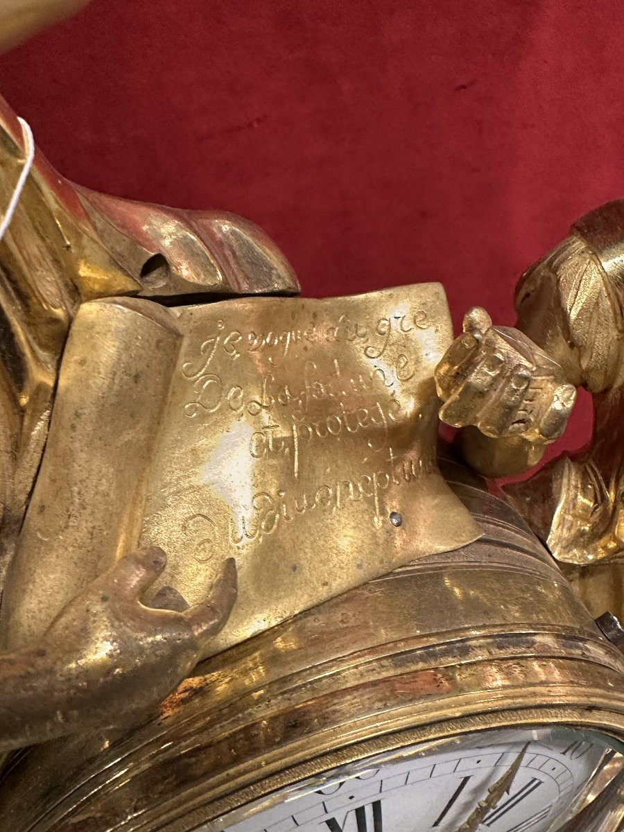 Clock "allegory Of Maritime Commerce" Signed Jn Bᵗᵉ Helye, Paris, Louis XVI Period-photo-2