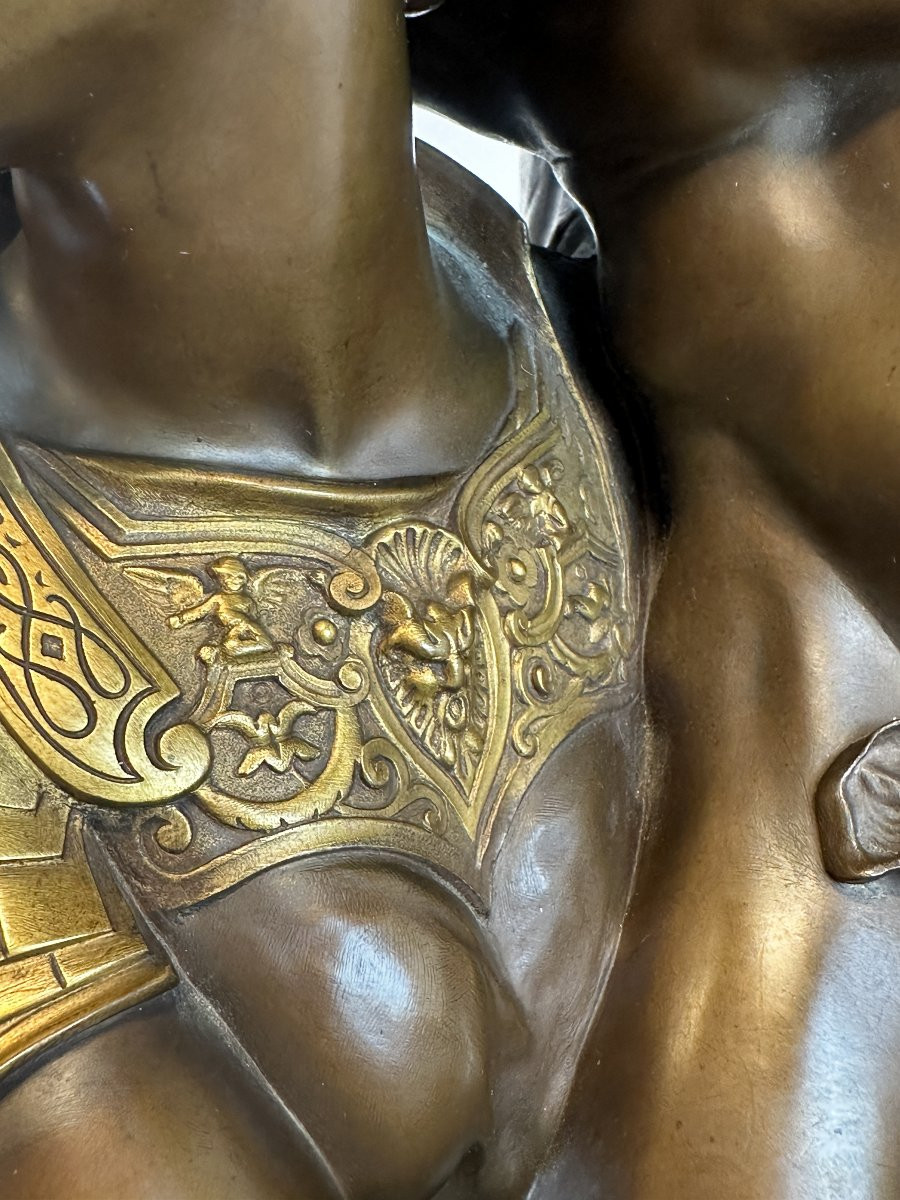 Figure En Bronze Gloria Victis A. Mercie 108 Cm F. Barbedienne-photo-2