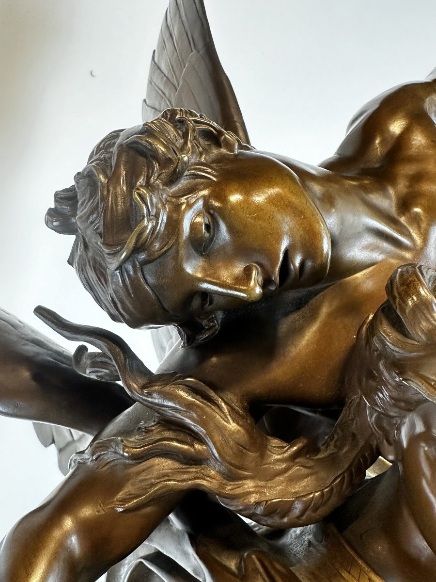 Figure En Bronze Gloria Victis A. Mercie 108 Cm F. Barbedienne-photo-2