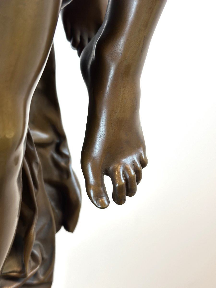 Figure En Bronze Gloria Victis A. Mercie 108 Cm F. Barbedienne-photo-3