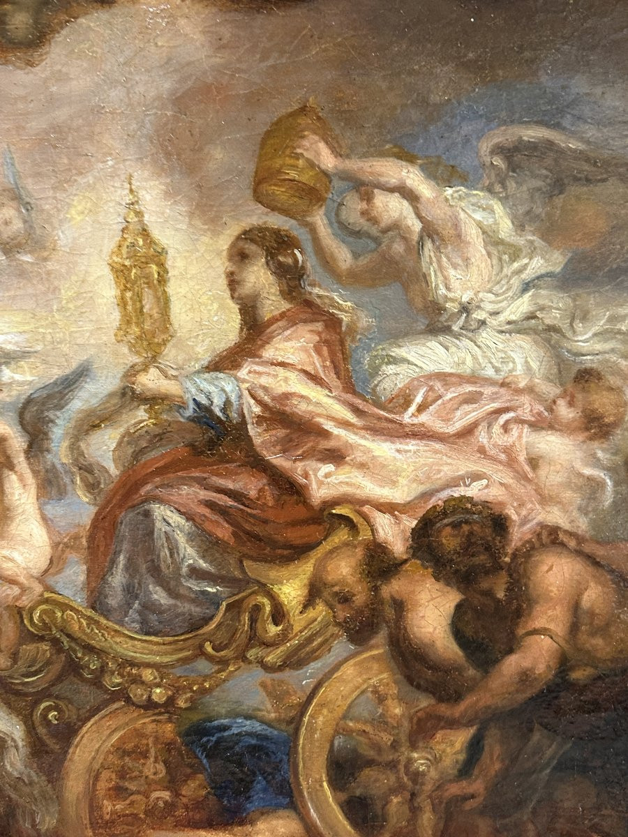 Triumph Of The Church Over Fury, Discord, And Hatred – After Rubens, 17th Century-photo-4