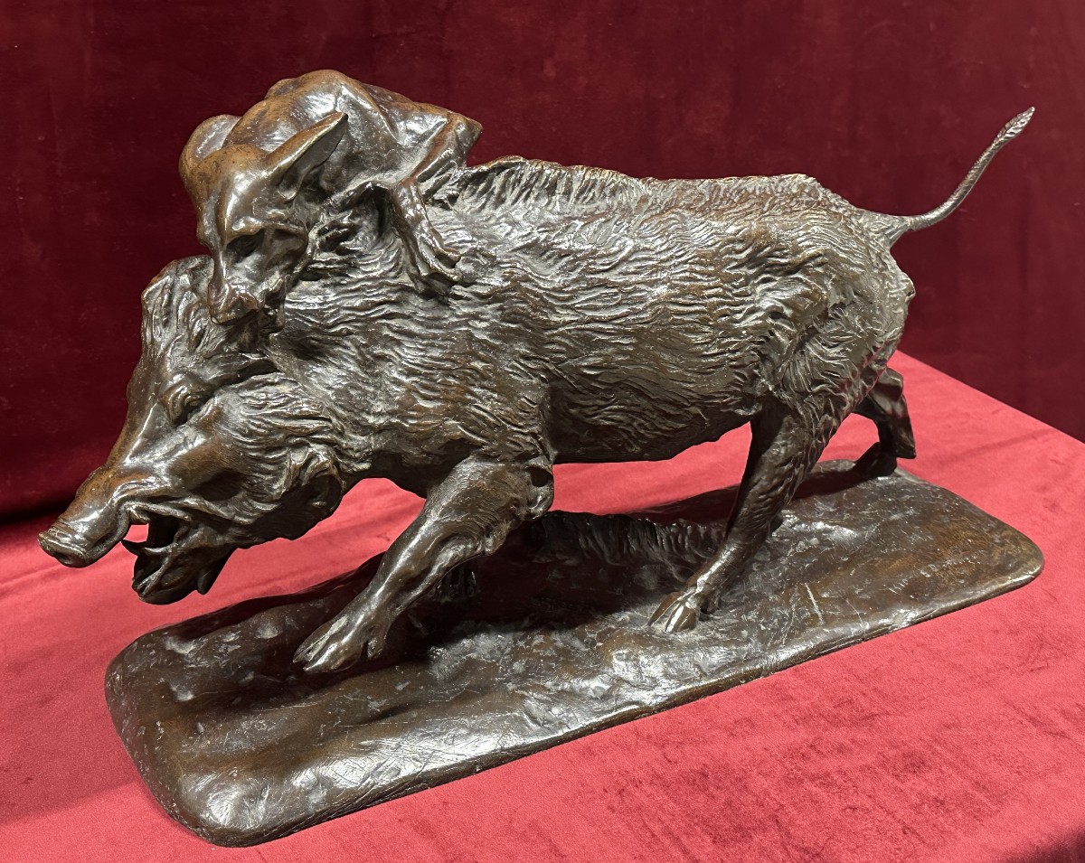 Isidore Jules Bonheur (1827-1901) Groupe de Bronze de Chasse