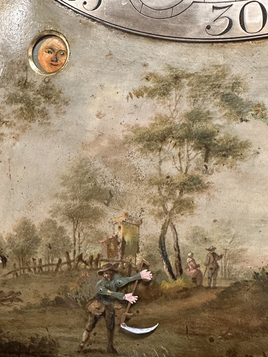 Large Amsterdam Longcase Clock Circa 1730 H. Rasteur-photo-5