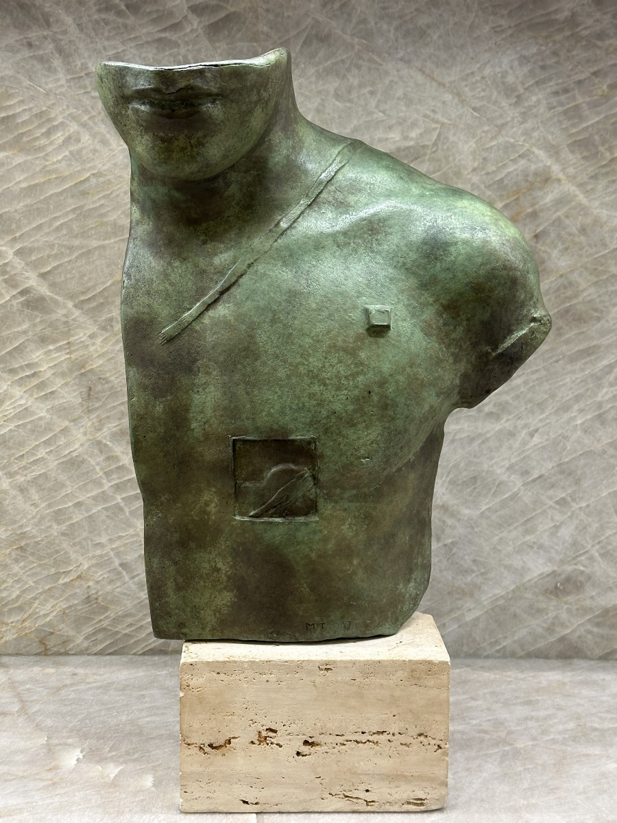Igor Mitoraj “asclepios” Patinated Bronze Sculpture With Certificate, 1988