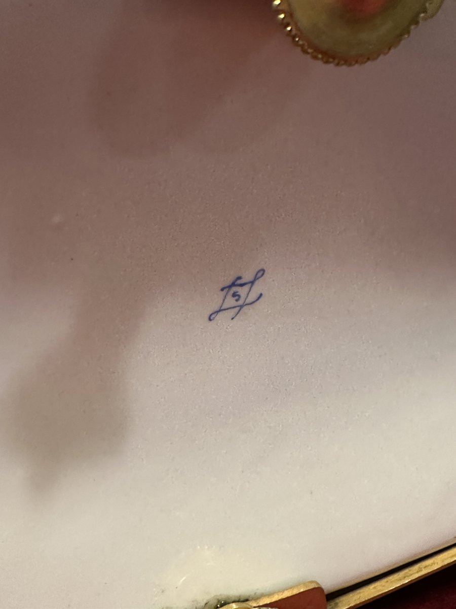 Oval Jardiniere Sèvres Porcelain And Gilt-bronze, Napoleon III Period-photo-4