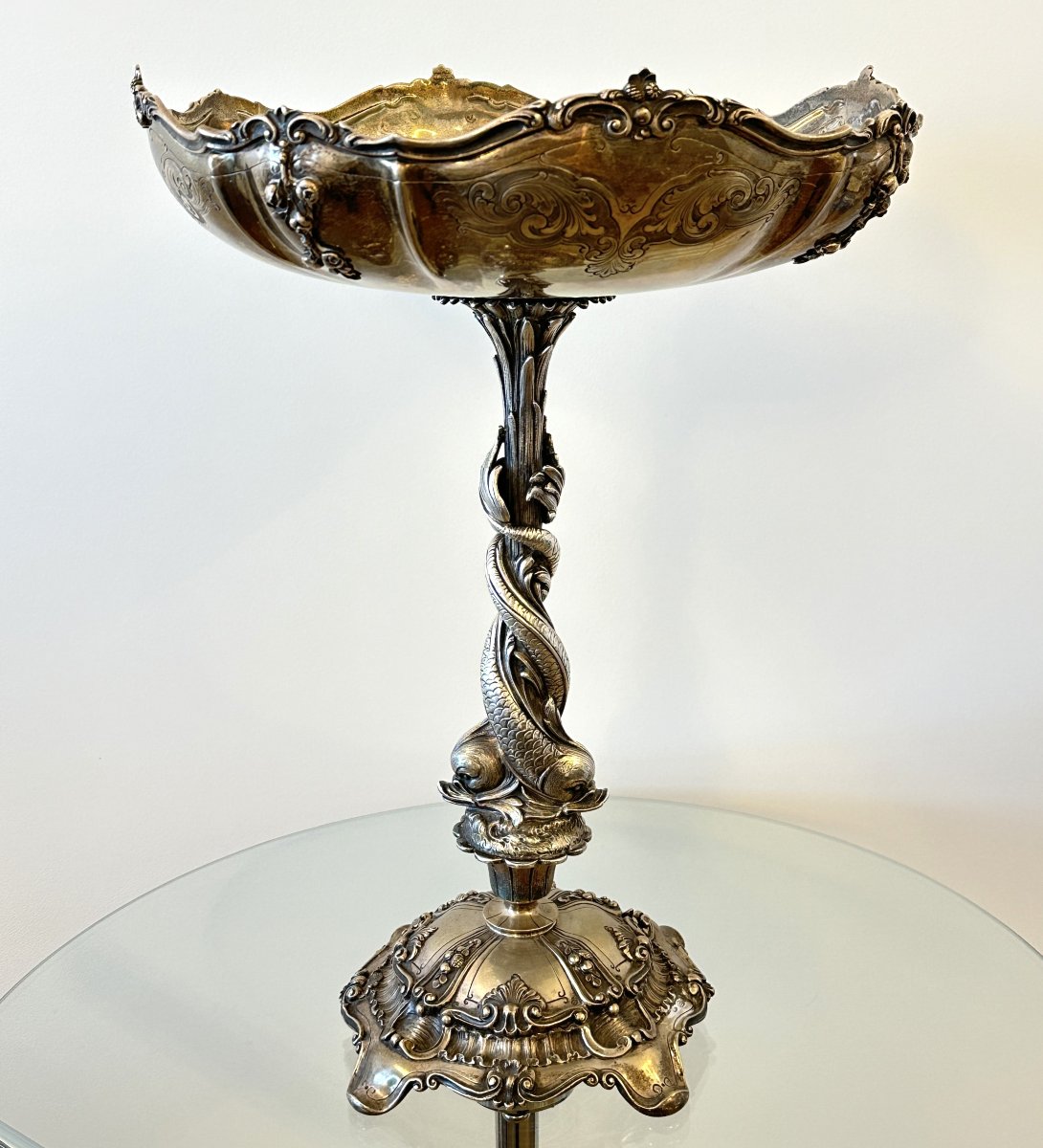 Silver Centerpiece, Louis XVI Style, Late 19th Century, 2.5kg-photo-2