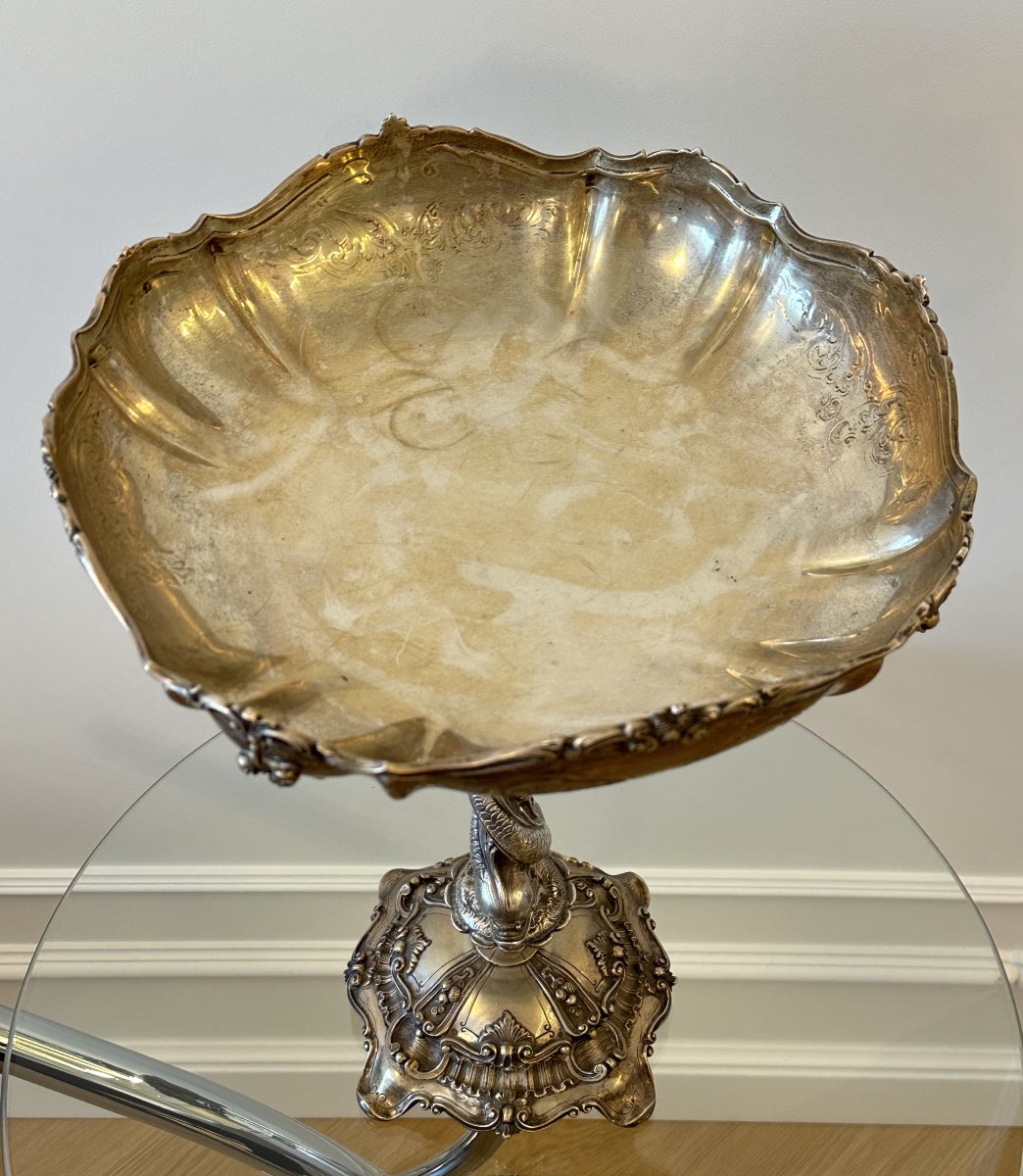 Silver Centerpiece, Louis XVI Style, Late 19th Century, 2.5kg-photo-3