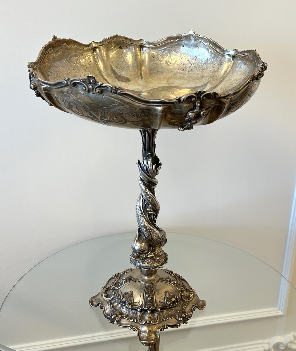 Silver Centerpiece, Louis XVI Style, Late 19th Century, 2.5kg-photo-5