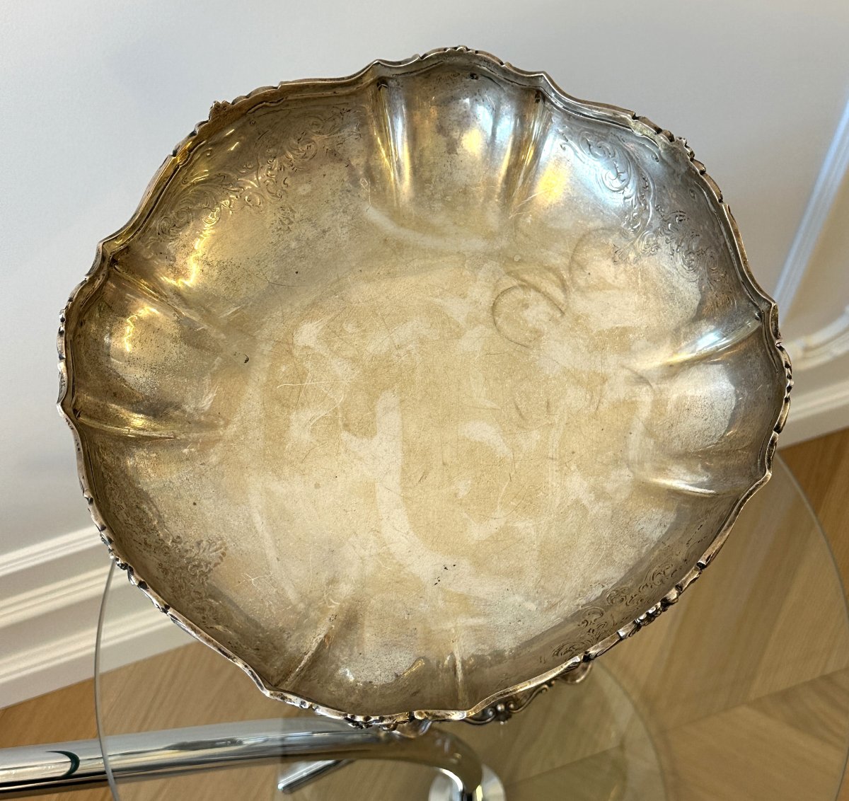 Silver Centerpiece, Louis XVI Style, Late 19th Century, 2.5kg-photo-6