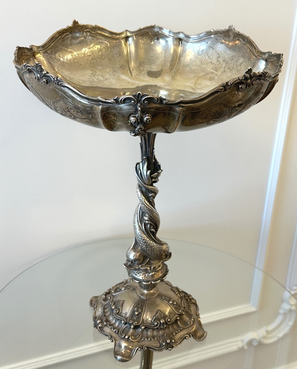 Silver Centerpiece, Louis XVI Style, Late 19th Century, 2.5kg