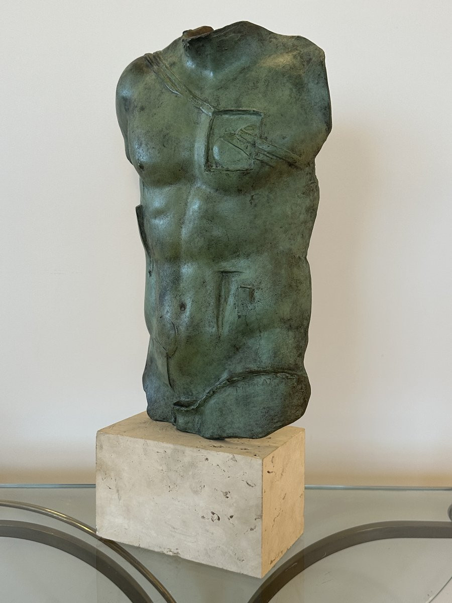 Igor Mitoraj (1944–2014) “Persée” avec Certificat, Buste en Bronze Mythologique-photo-4