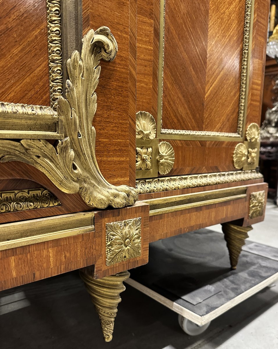 Palatial Louis XIV Style Cabinet Attributed To François Linke-photo-4