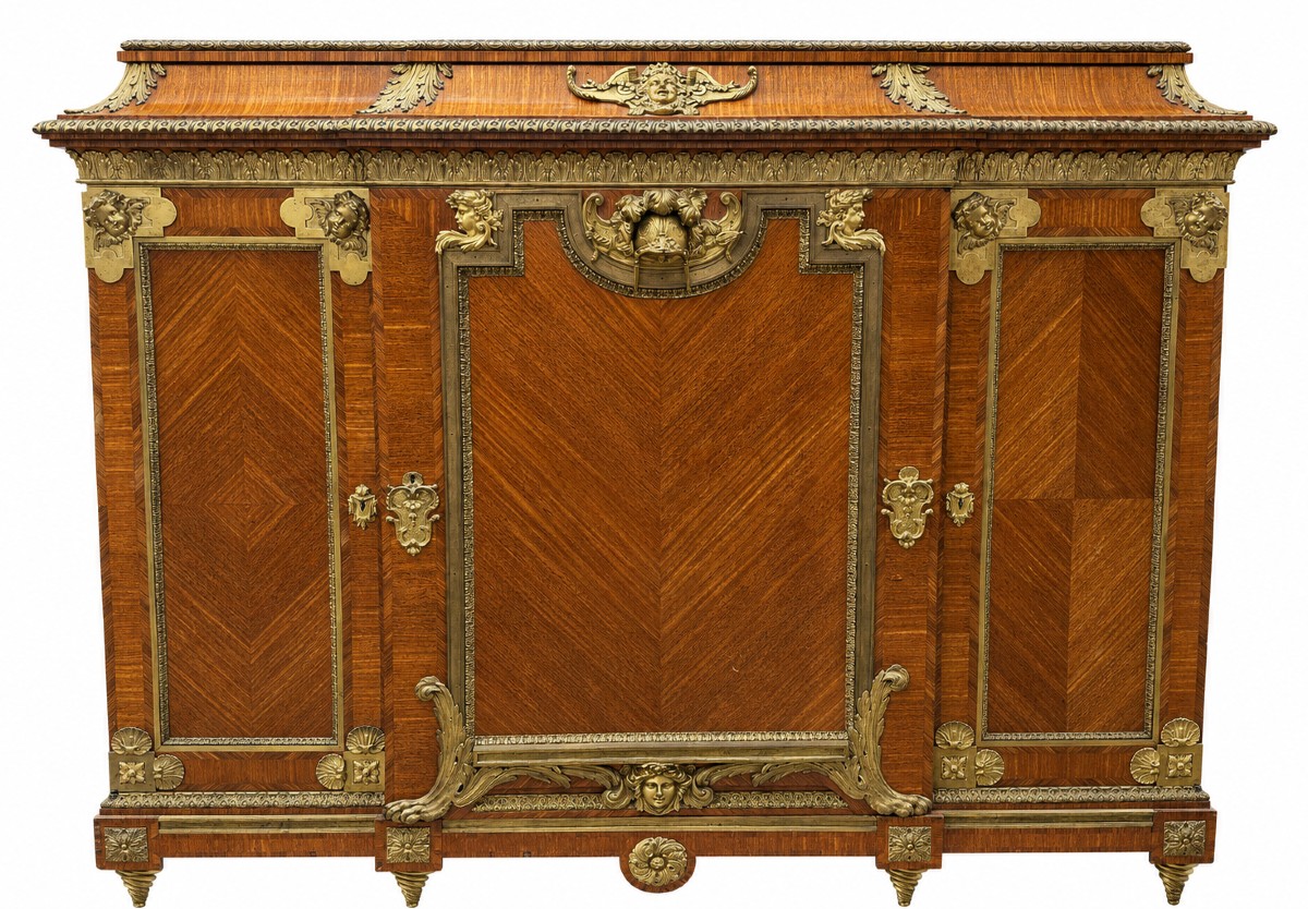 Palatial Louis XIV Style Cabinet Attributed To François Linke