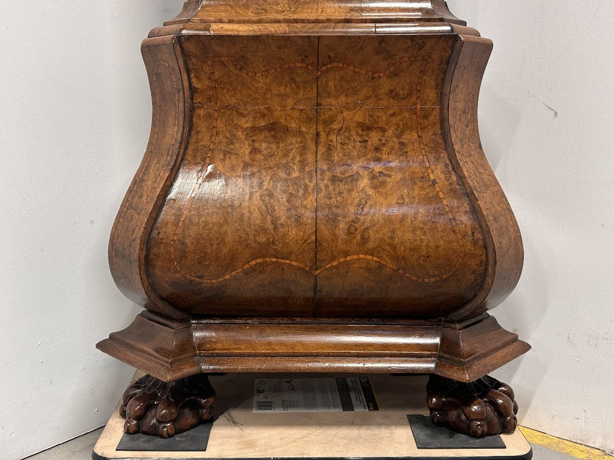 Grande Horloge de Parquet Amsterdam vers 1730, signee H. Rasteur-photo-4