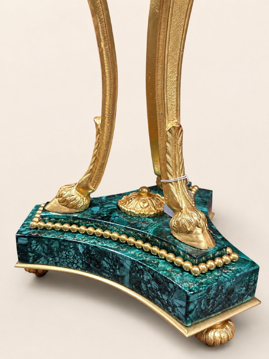 Pair Of Malachite Lamps-photo-4