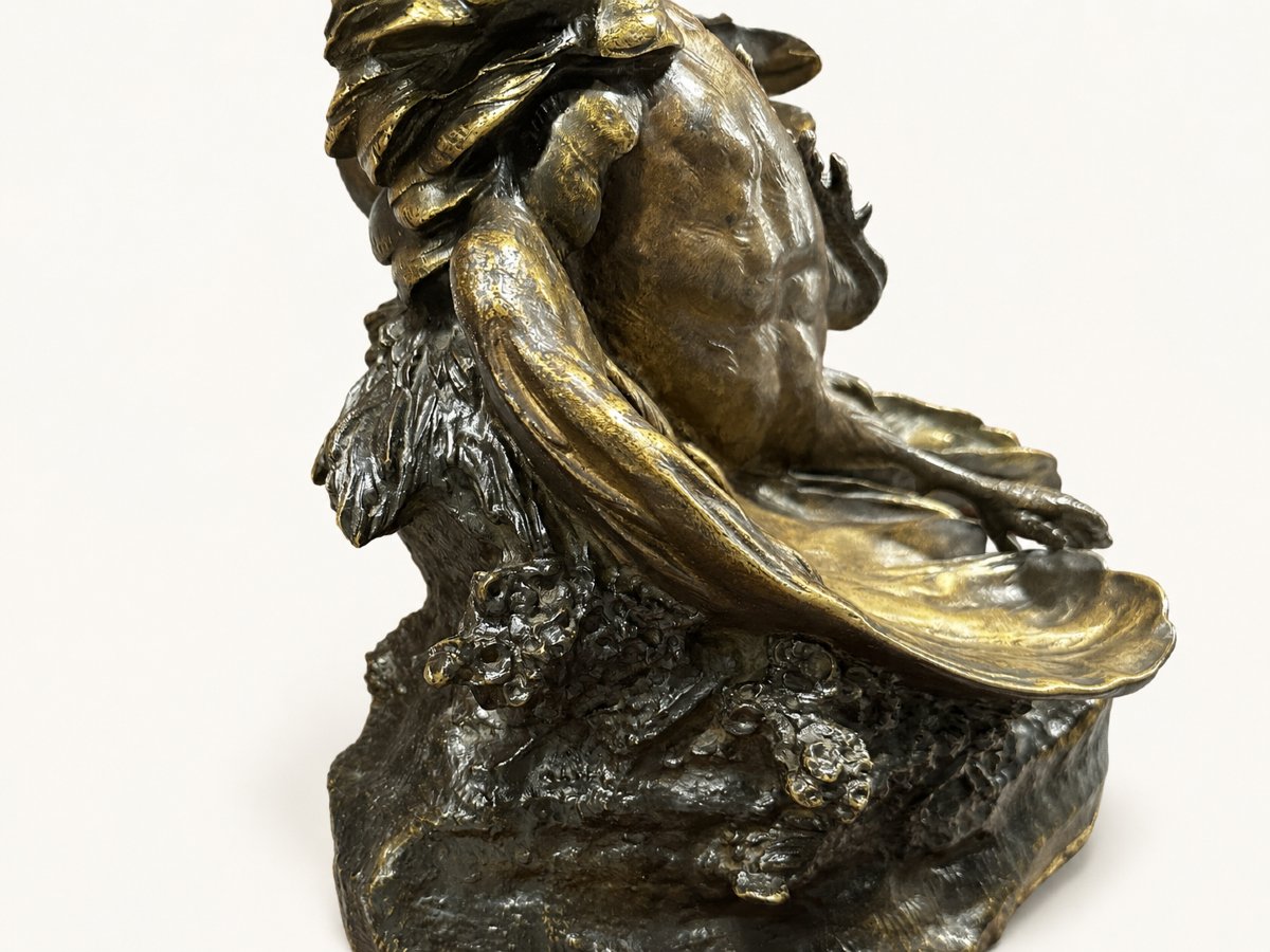 Léon Bureau (1866-1906) Grand Faisan en Bronze-photo-4