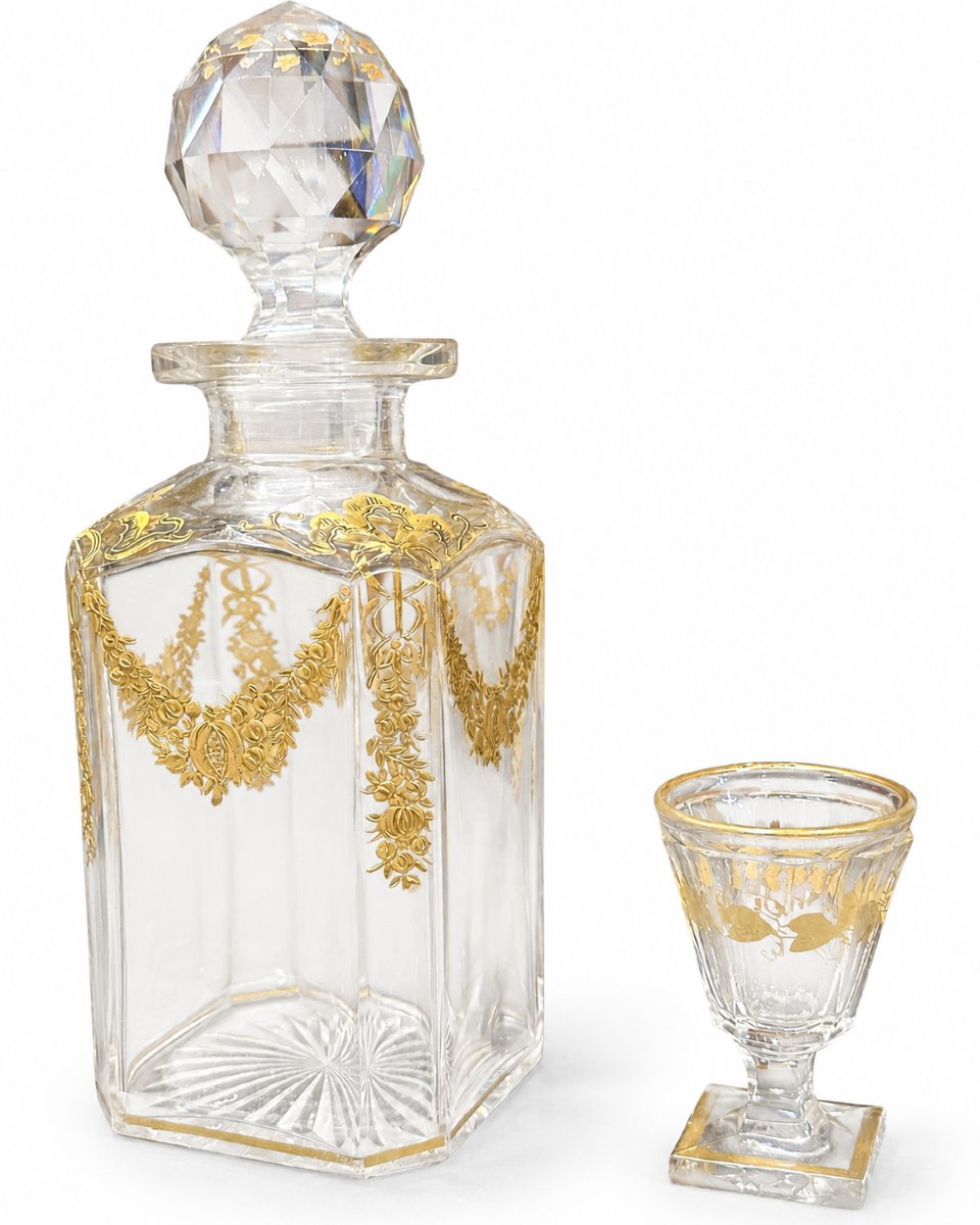Gilded Bronze And Gilded Crystal Napoleon III Tantalus-photo-2