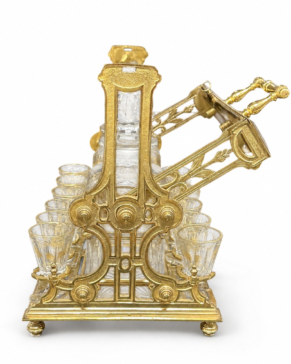 Gilded Bronze And Gilded Crystal Napoleon III Tantalus-photo-3