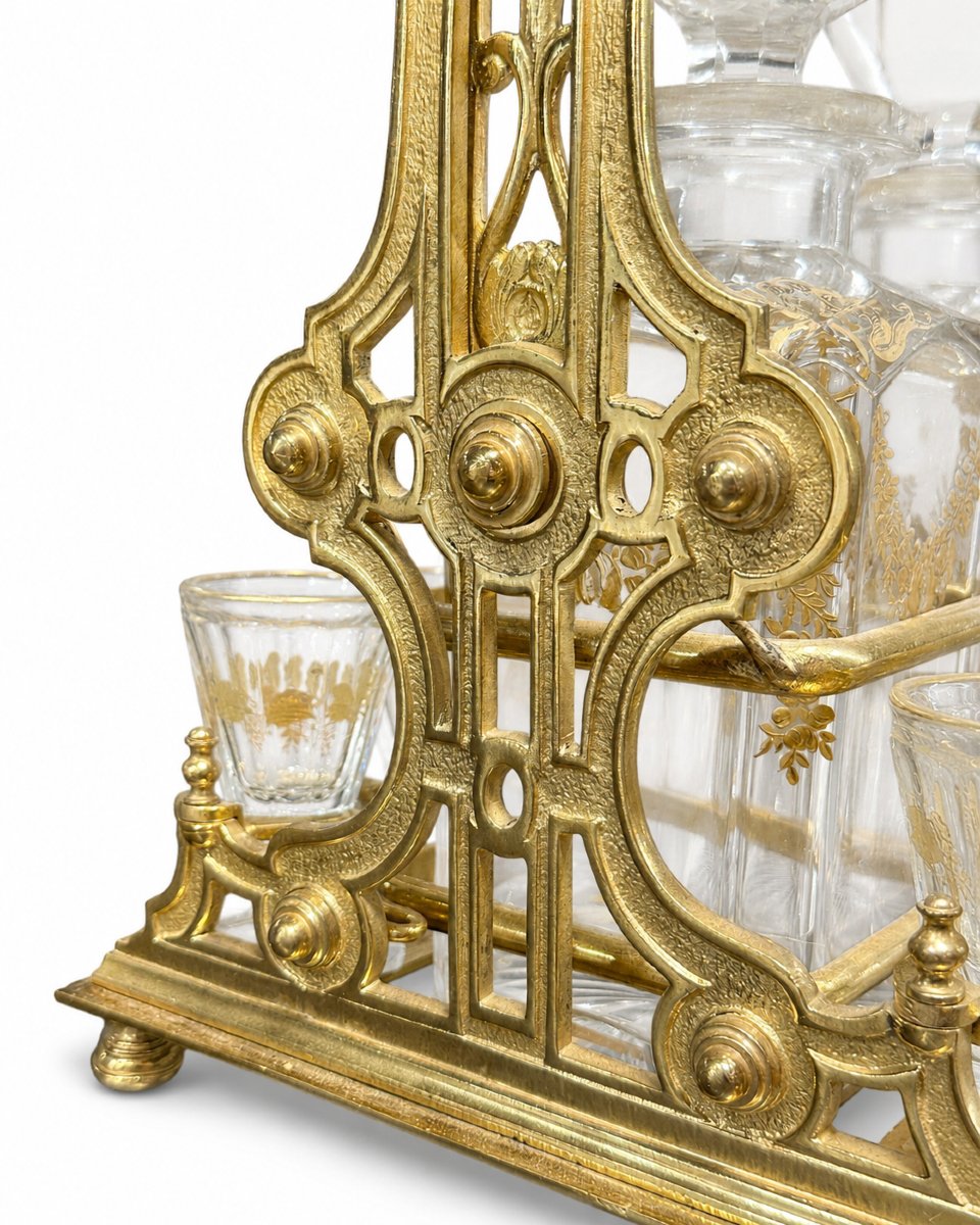 Gilded Bronze And Gilded Crystal Napoleon III Tantalus-photo-4
