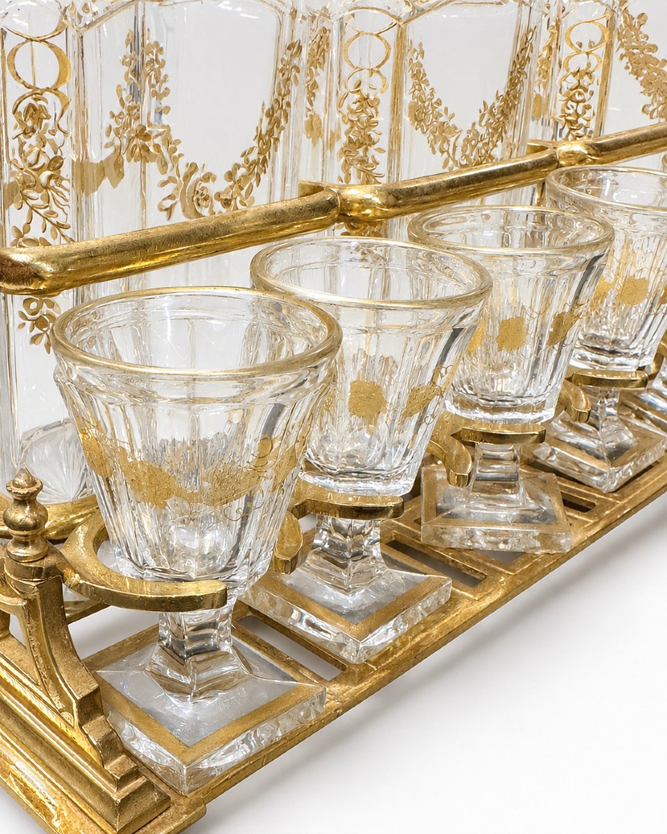 Gilded Bronze And Gilded Crystal Napoleon III Tantalus-photo-3