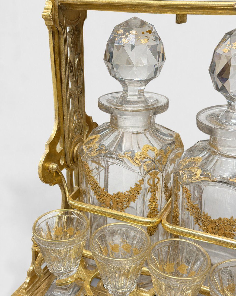 Gilded Bronze And Gilded Crystal Napoleon III Tantalus-photo-6