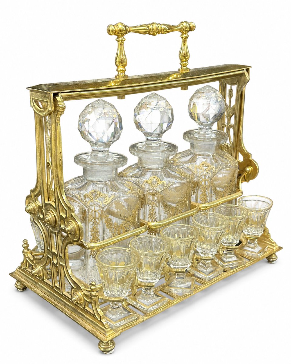 Gilded Bronze And Gilded Crystal Napoleon III Tantalus