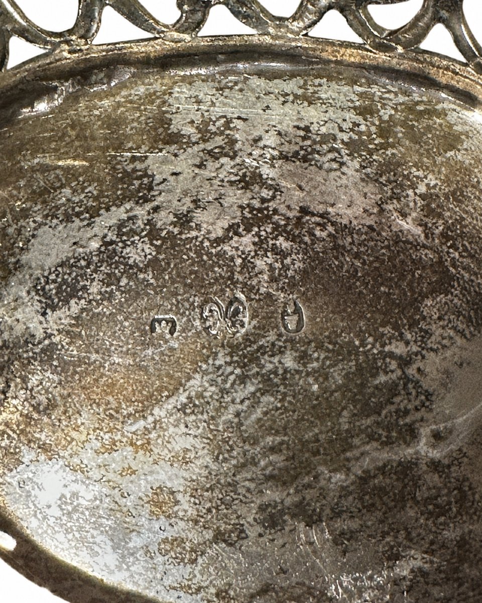 German Art Nouveau Openwork Silver .800 Basket-photo-5