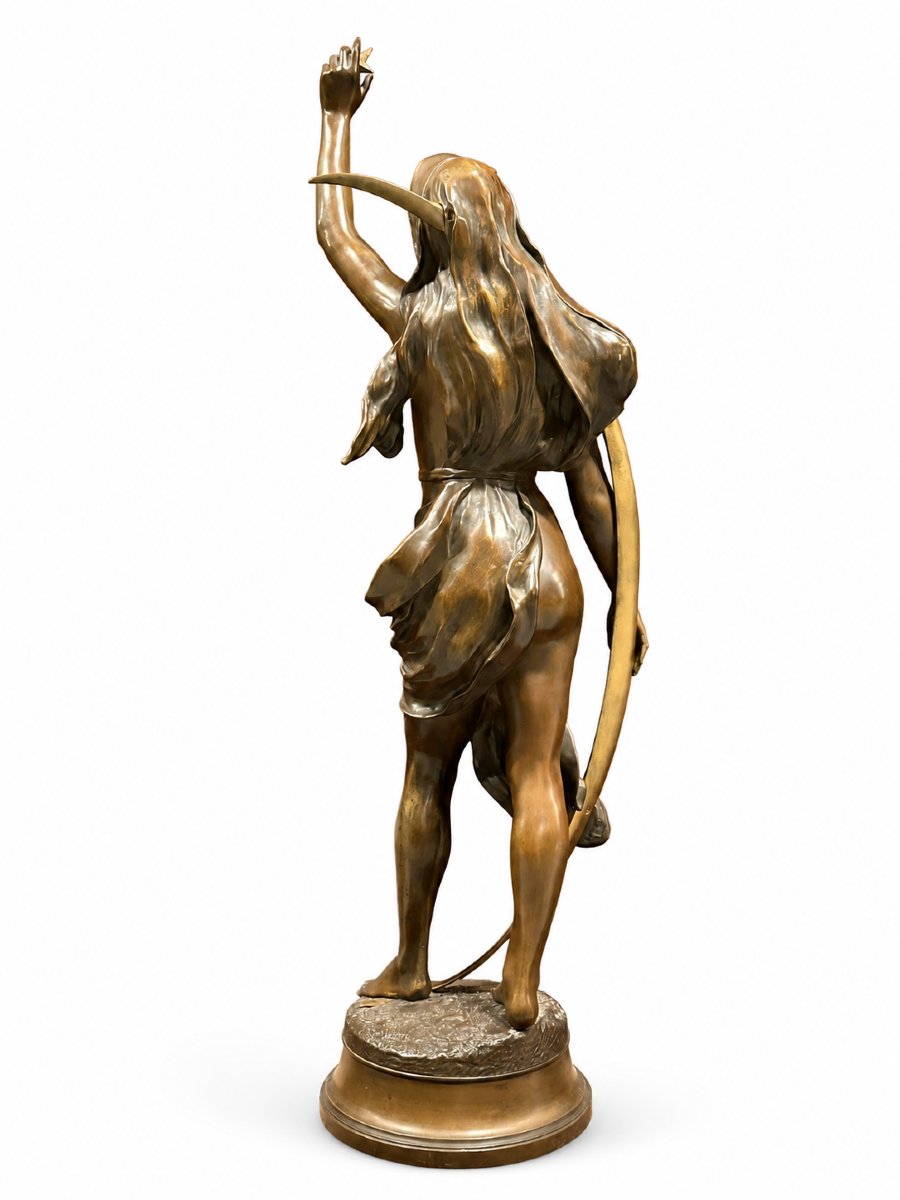 Grande Sculpture en Bronze "L’Étoile du Berger" Henri-Louis Levasseur (1853-1934)-photo-1