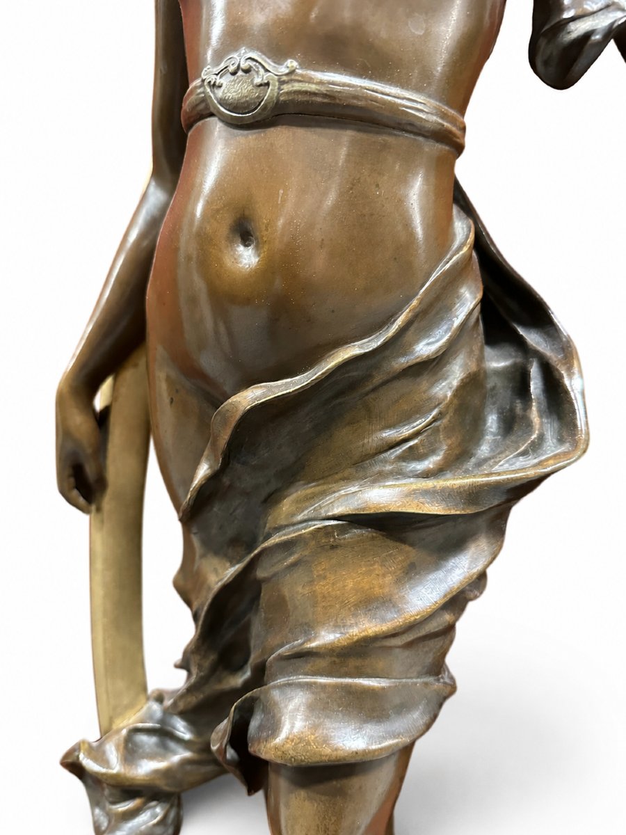 Grande Sculpture en Bronze "L’Étoile du Berger" Henri-Louis Levasseur (1853-1934)-photo-3