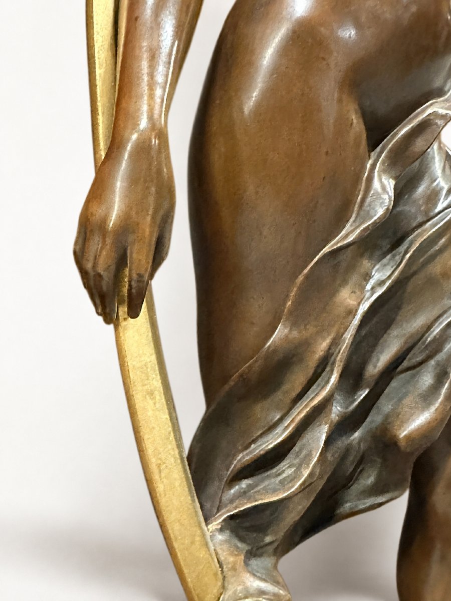 Grande Sculpture en Bronze "L’Étoile du Berger" Henri-Louis Levasseur (1853-1934)-photo-6