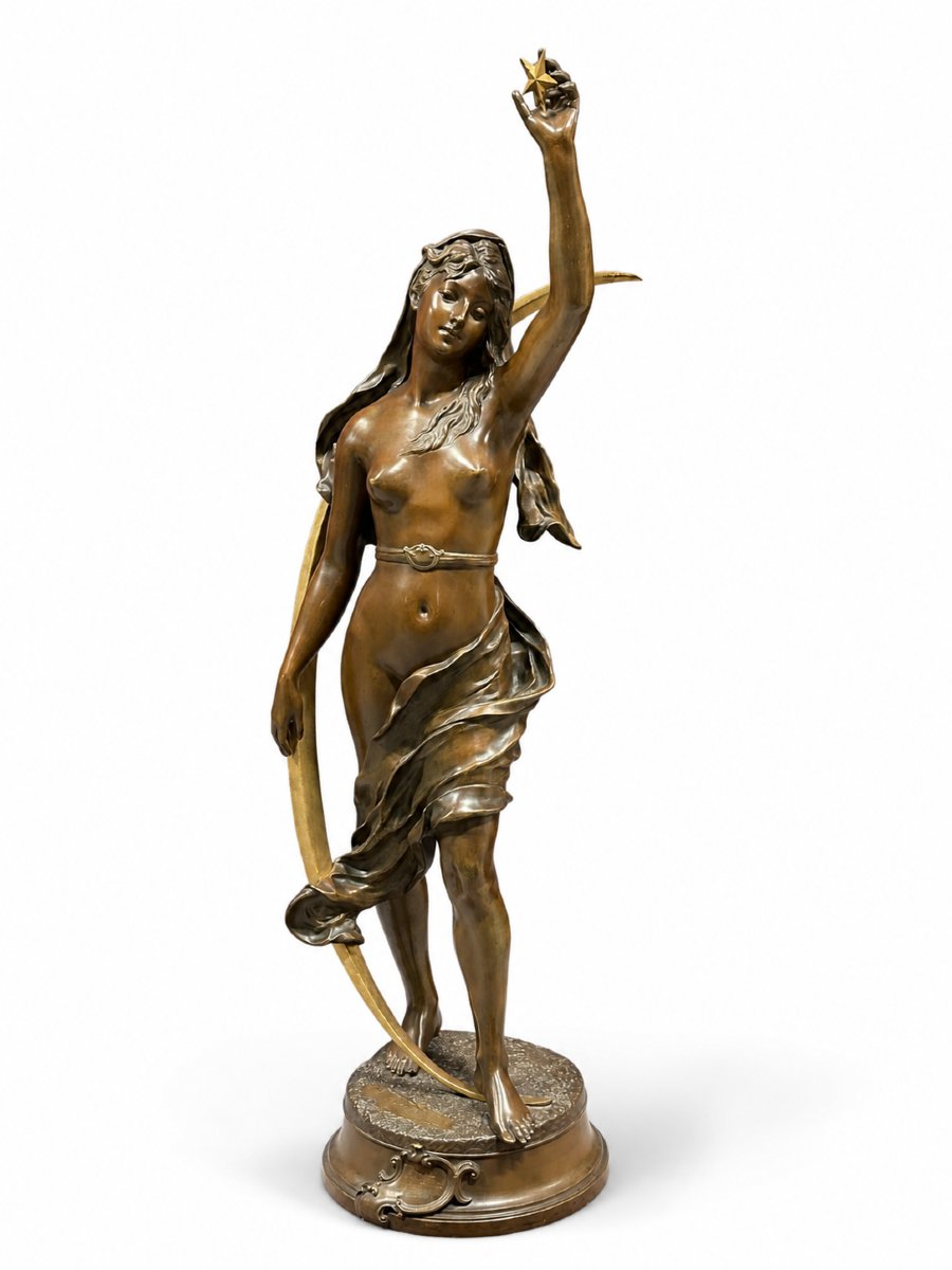 Grande Sculpture en Bronze "L’Étoile du Berger" Henri-Louis Levasseur (1853-1934)