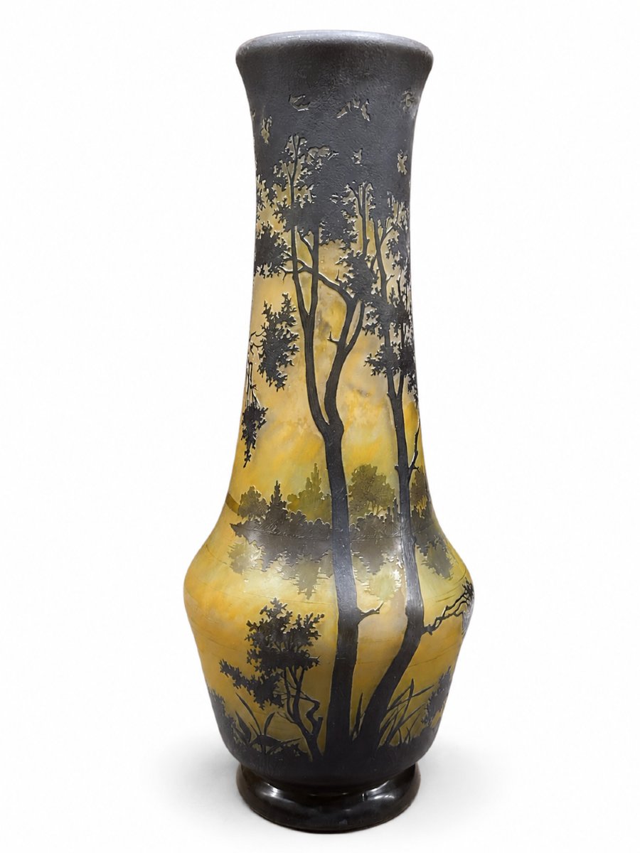 Large Daum Nancy Art Nouveau Vase 53 Cm-photo-3