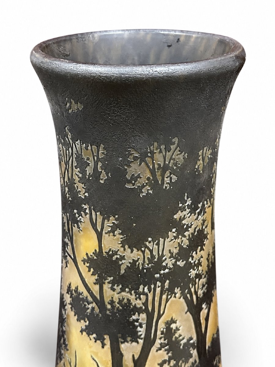 Large Daum Nancy Art Nouveau Vase 53 Cm-photo-4
