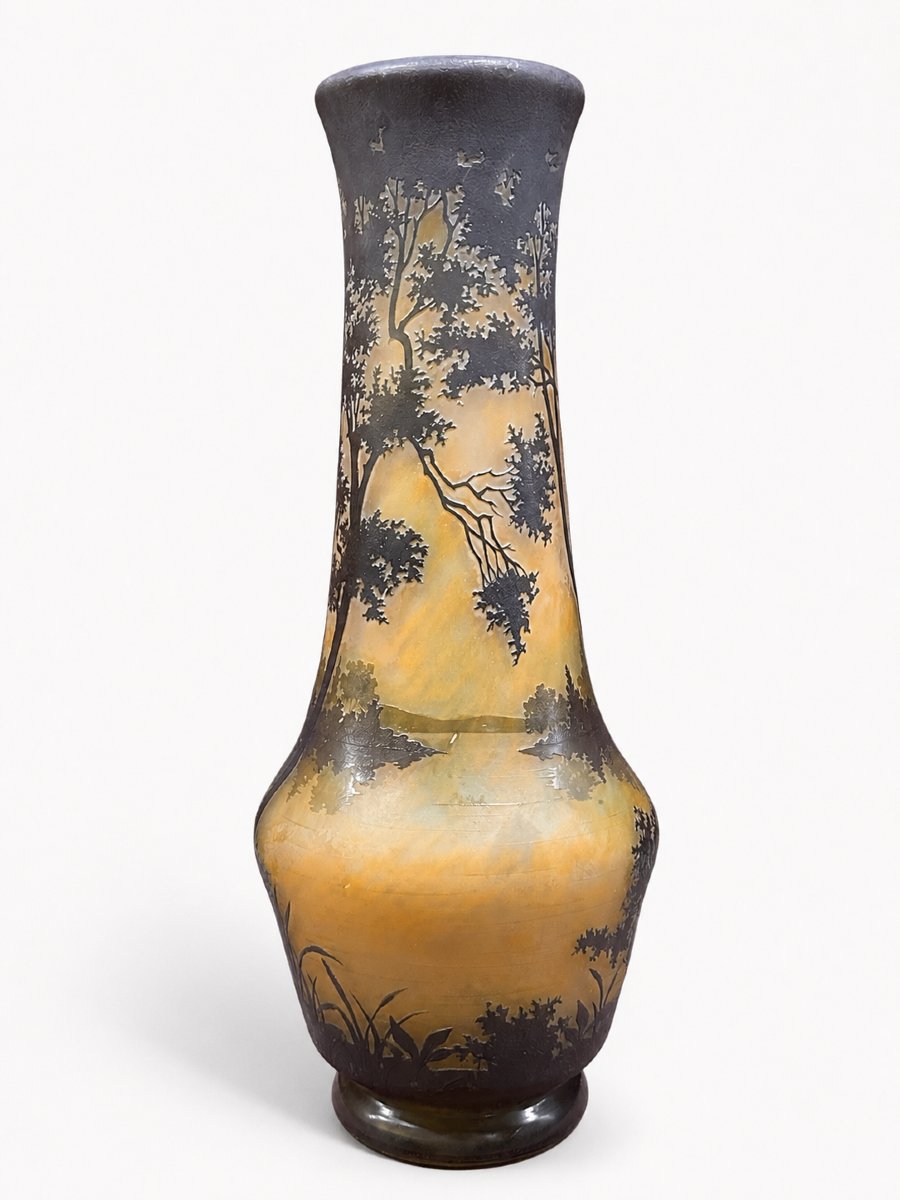 Large Daum Nancy Art Nouveau Vase 53 Cm-photo-3