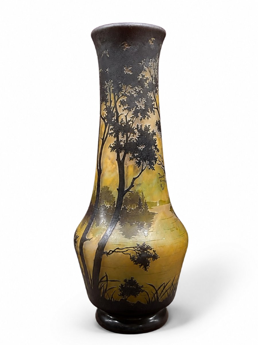Large Daum Nancy Art Nouveau Vase 53 Cm-photo-5