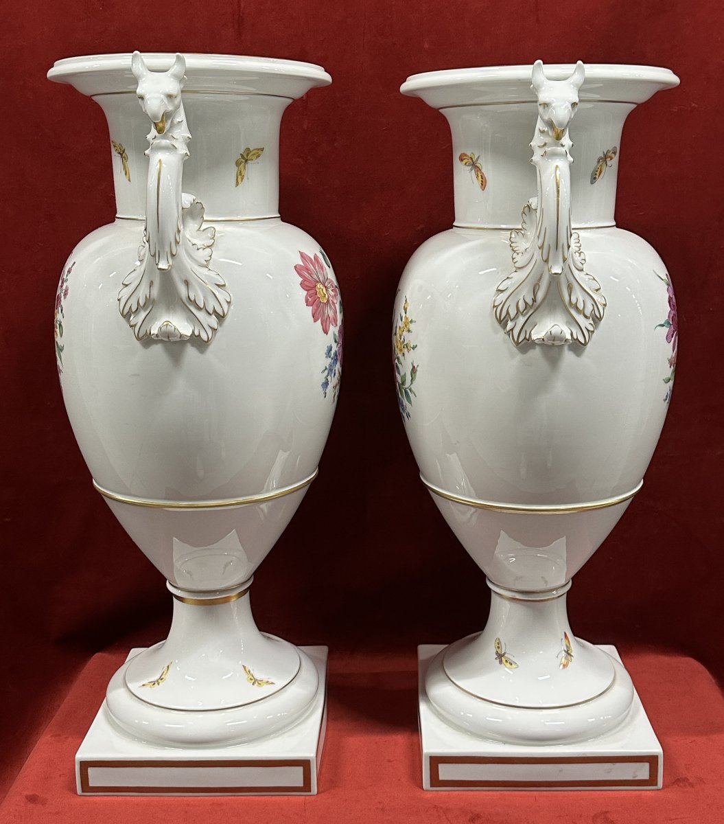 Paire de Grands Vases en Porcelaine KPM Berlin, vers 1900-photo-1