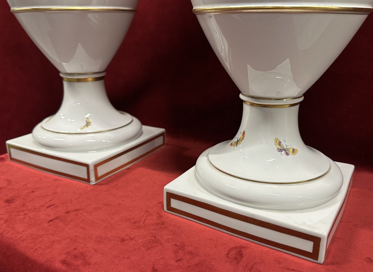 Paire de Grands Vases en Porcelaine KPM Berlin, vers 1900-photo-2