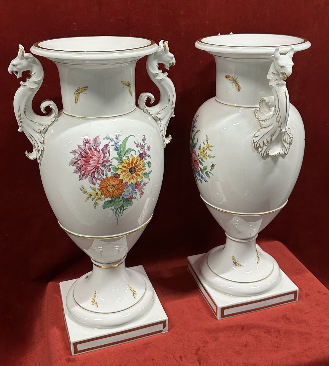Paire de Grands Vases en Porcelaine KPM Berlin, vers 1900-photo-3