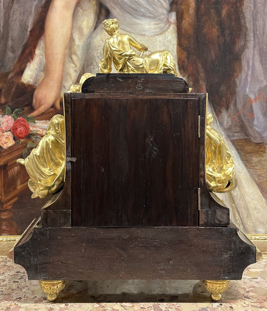 Important Pendule aux Parques de style Louis XIV d’après André-Charles Boulle-photo-7