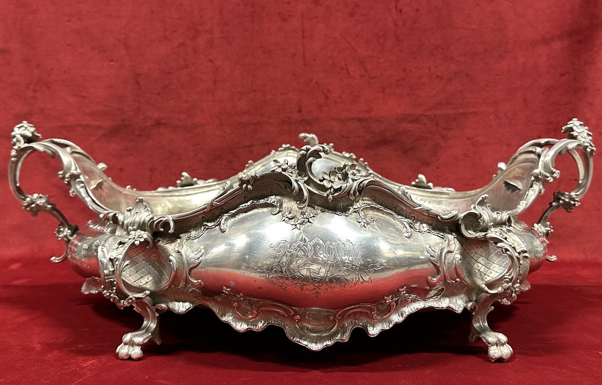 Jardinière en Argent Massif de style Louis XV 2.3kg-photo-3