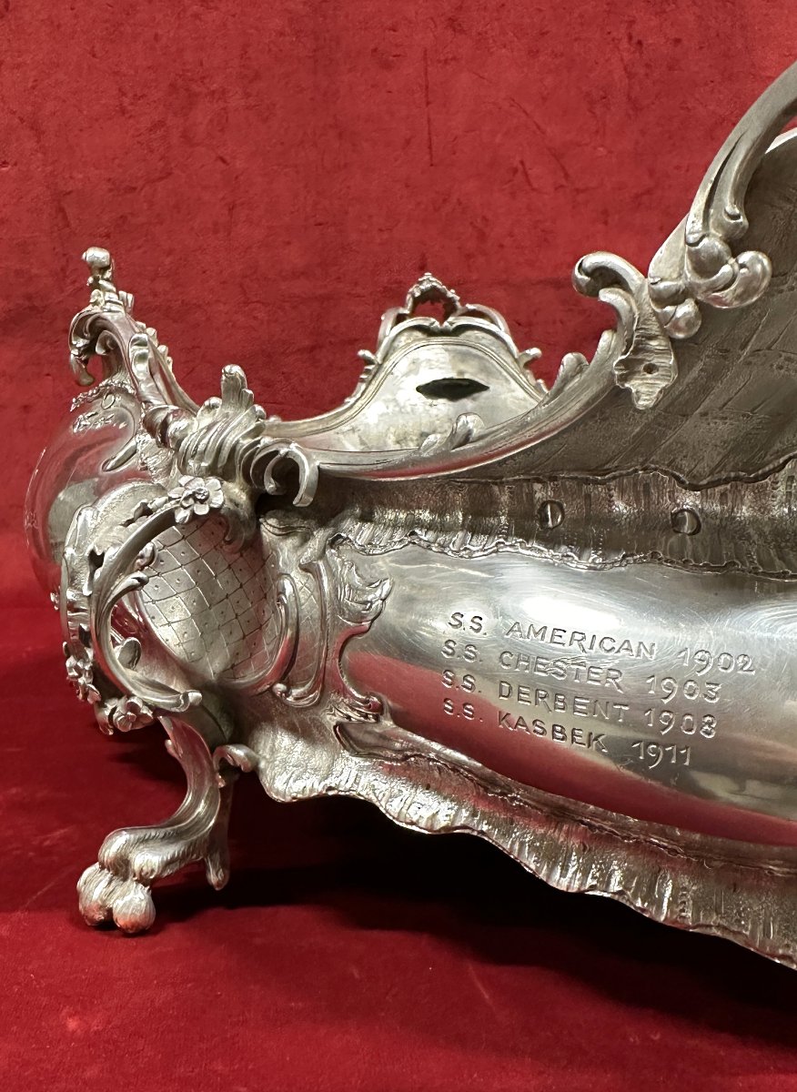 Jardinière en Argent Massif de style Louis XV 2.3kg-photo-4