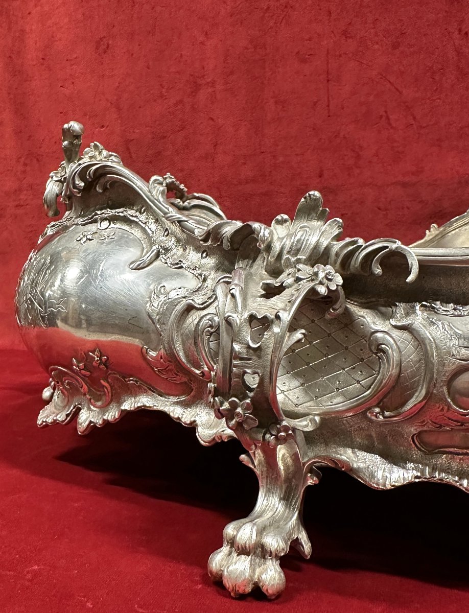 Jardinière en Argent Massif de style Louis XV 2.3kg-photo-7