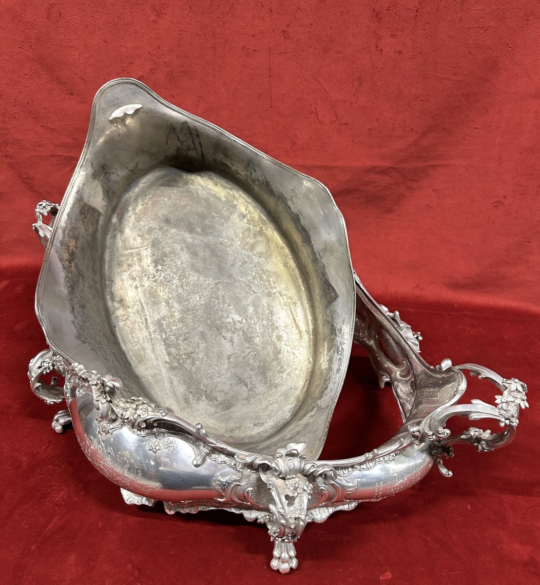 Jardinière en Argent Massif de style Louis XV 2.3kg-photo-8