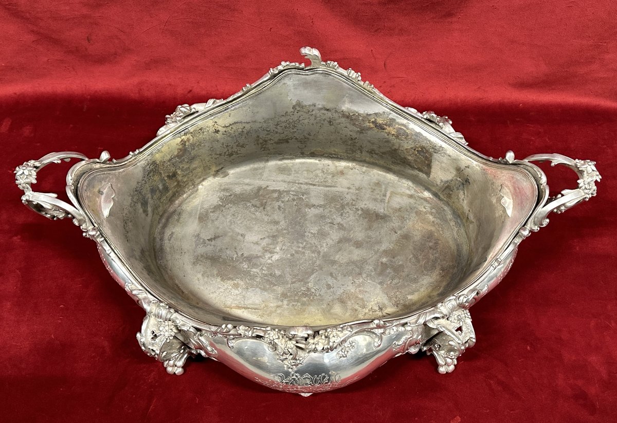 Jardinière en Argent Massif de style Louis XV 2.3kg-photo-4