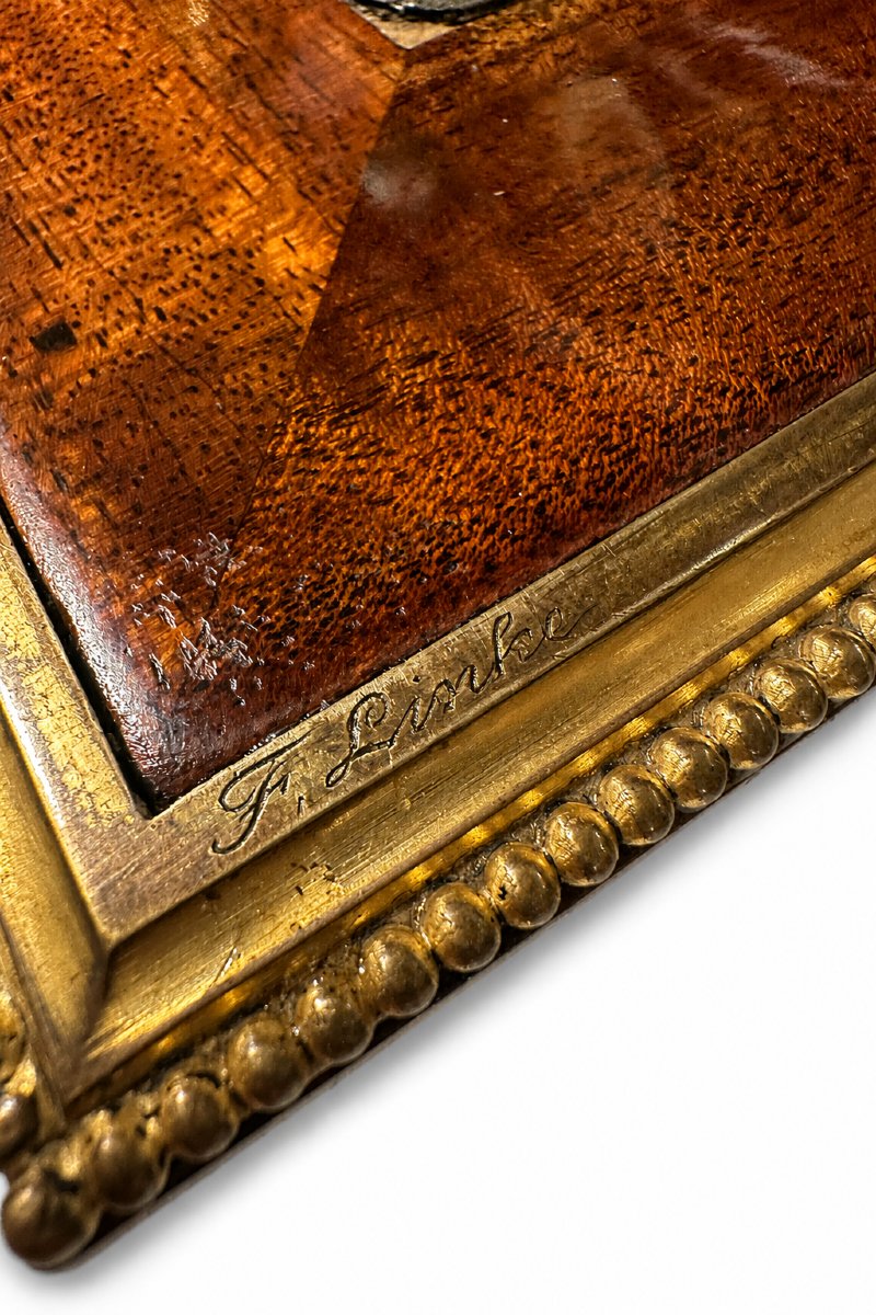François Linke (1855-1946) Writing Desk, Louis XVI Style, Rosewood, Marquetry, Gilt-bronze-photo-2